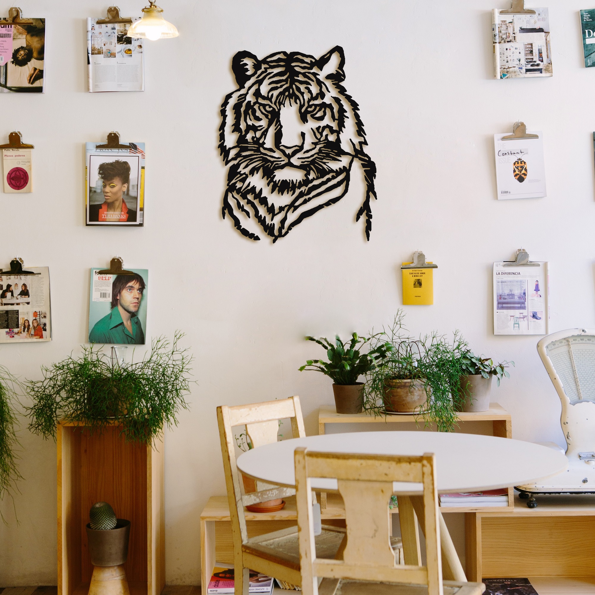 Kaplan Metal Duvar Dekoru