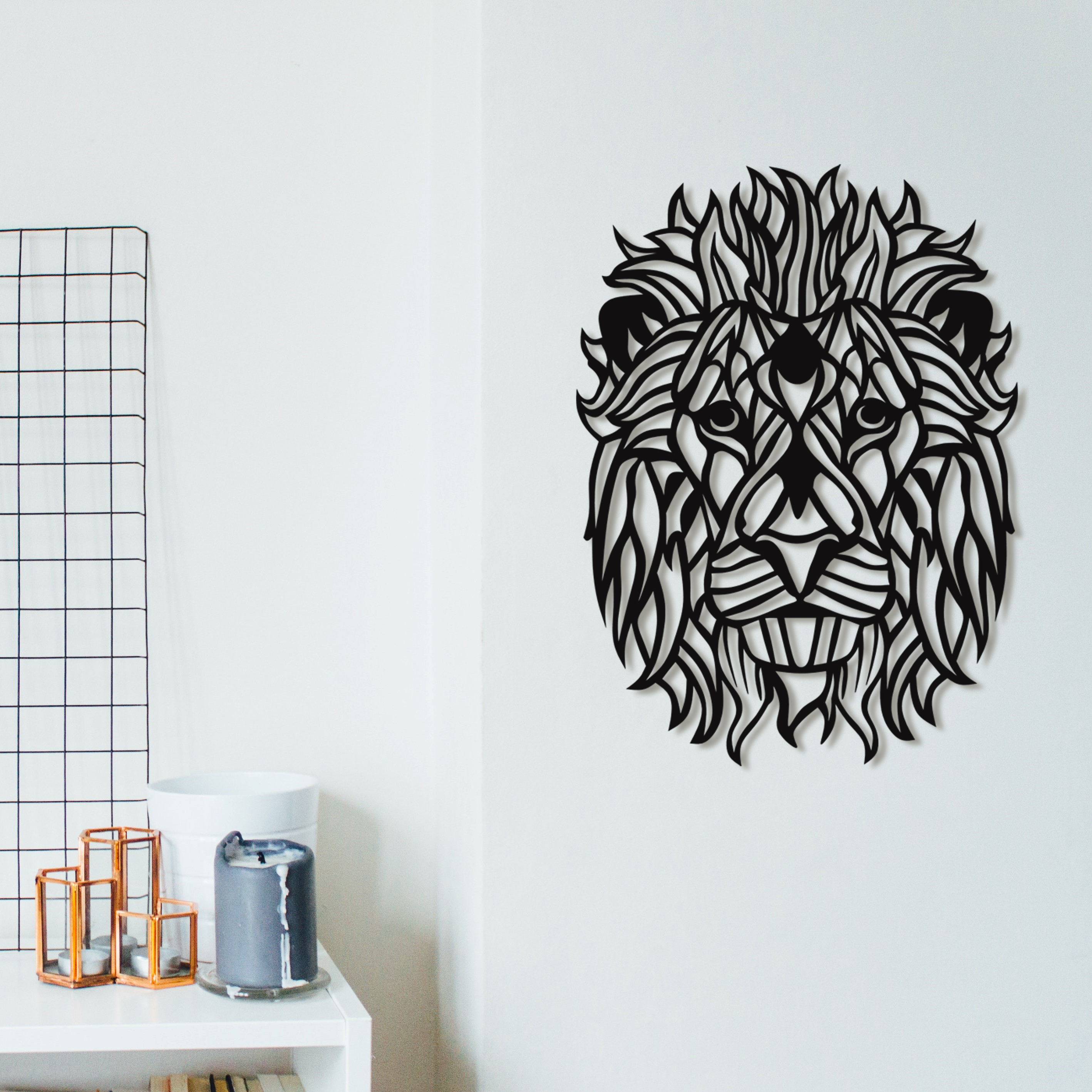Aslan Metal Duvar Dekoru