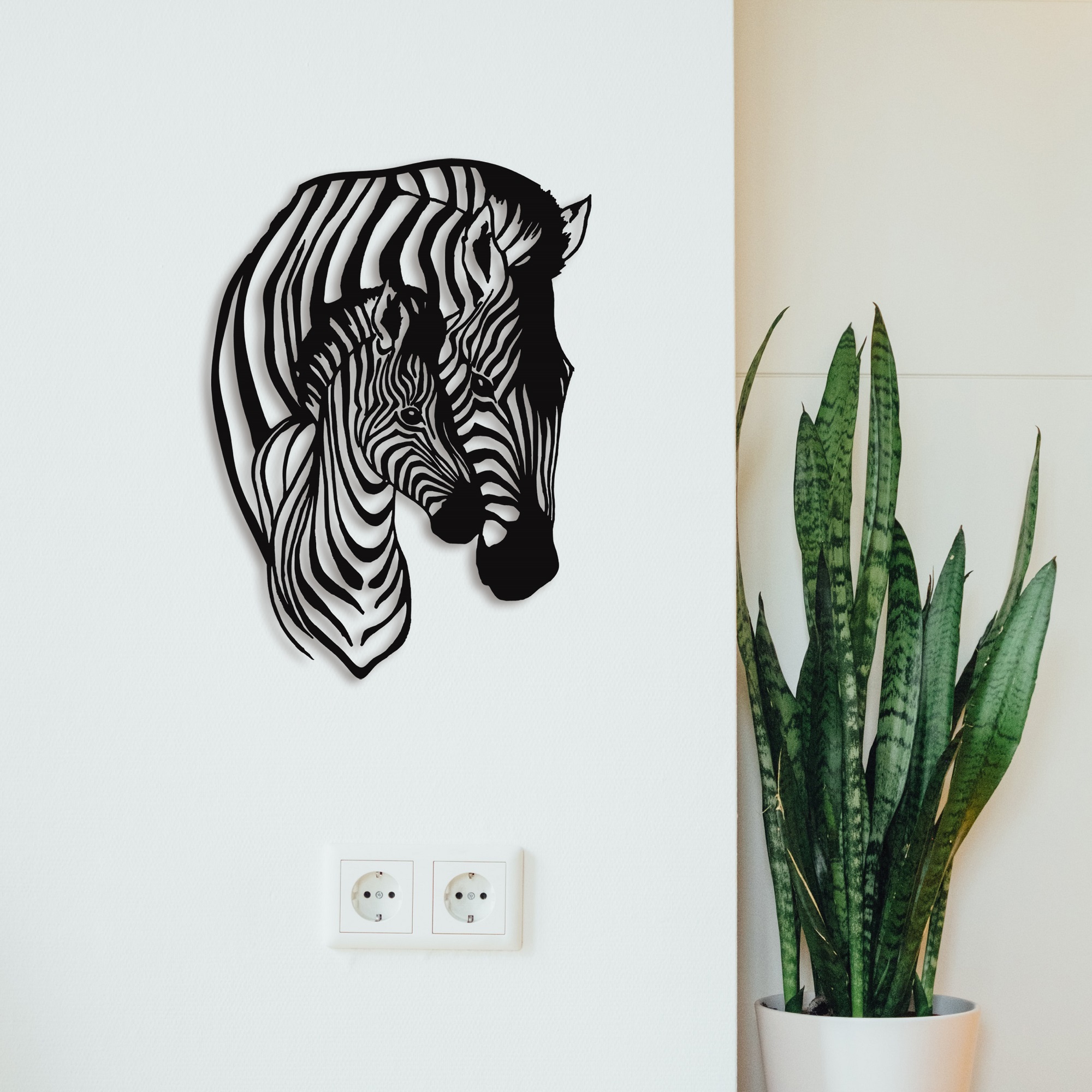 Zebra Metal Duvar Dekoru