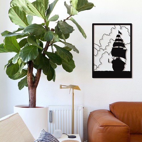 Korsan Gemisi Metal Duvar Dekoru