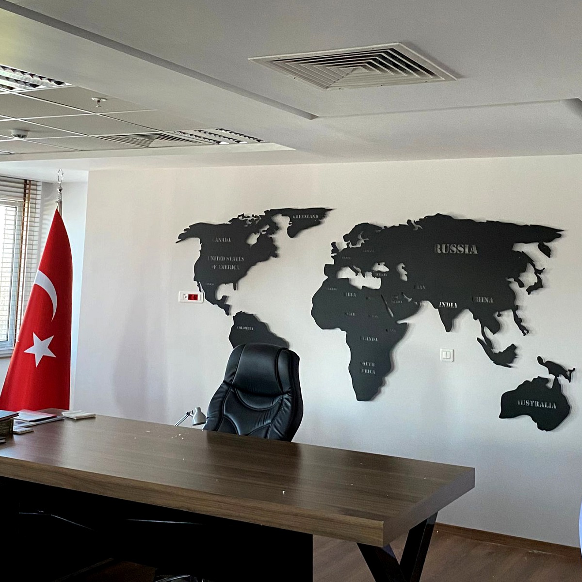 Metal Dünya Haritası Ülke İsimleri